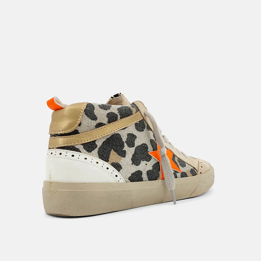 PAULINA LEOPARD DISTRESSED SNEAKER